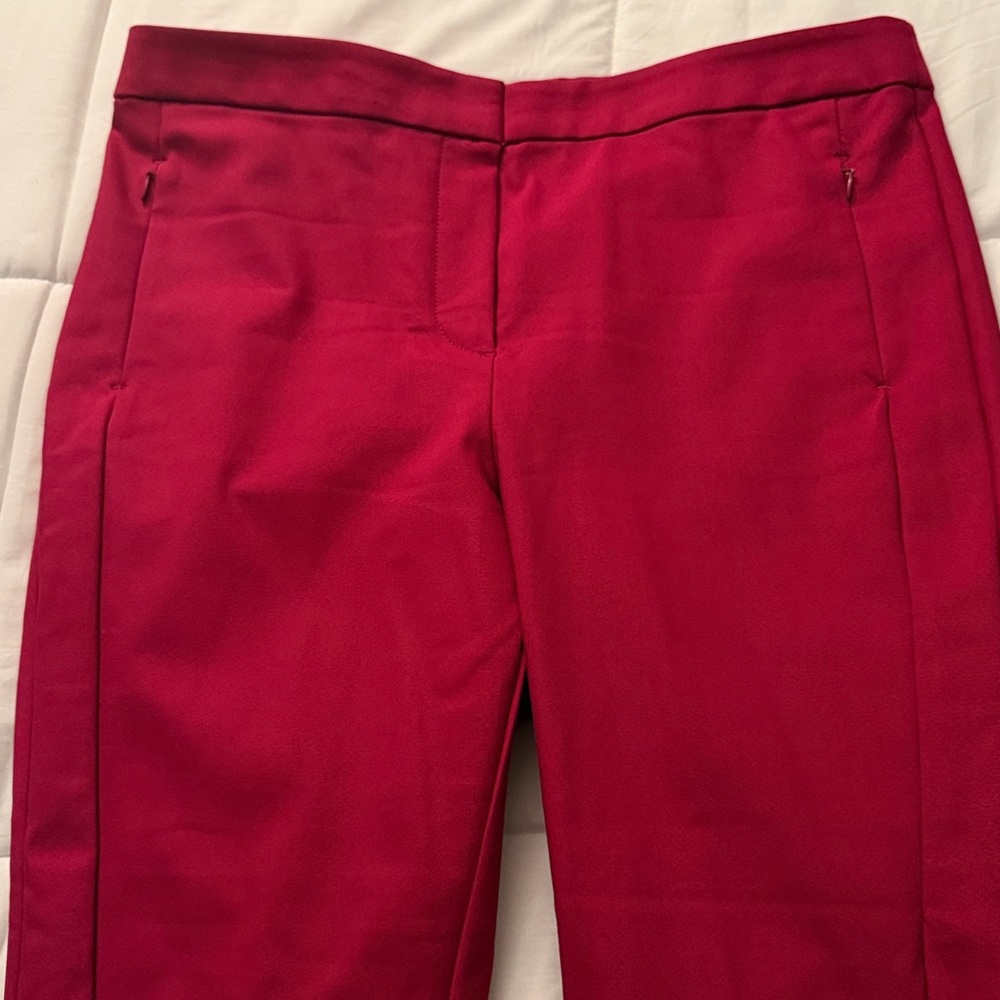 Loft Berry color- high waist skinny work pants - Picture 3 of 4